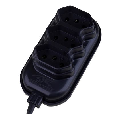 Extensão 10m com 3 Tomadas 3P Elite Preta