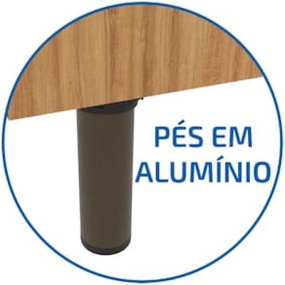 Balcão Bartira Cristal MDP 15mm com 3 Gavetas - 60cm de largura Bege