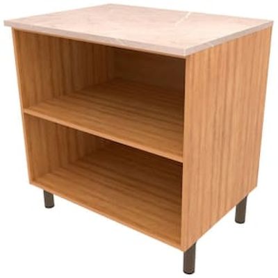 Balcão Bartira Cristal MDP 15mm com 2 Portas e 1 Prateleira - 80,1cm de largura Bege