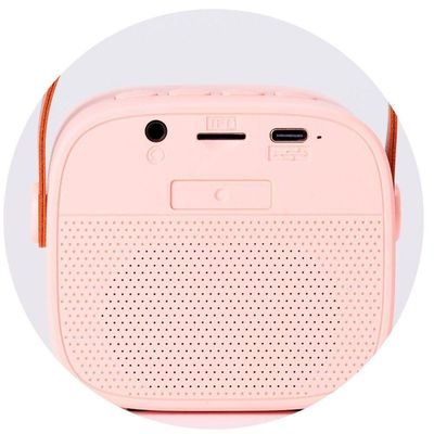 Mini Karaoke E Microfone Rosa