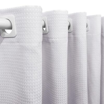 Cortina 2,40x1,30 Sala Quarto Cozinha Tecido Piquet Cor: Branco