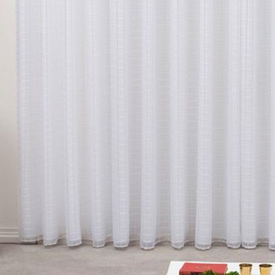 Cortina 4,00x2,30 Sala Quarto Cozinha Voil Forro Blackout Cor:xadrez Branco