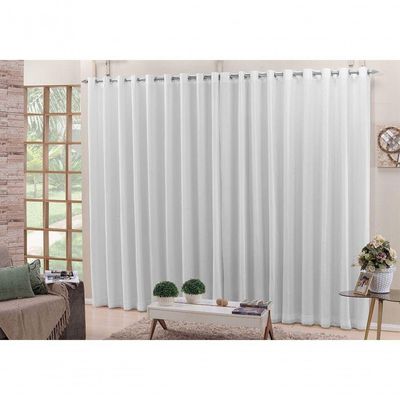 Cortina 4,00x2,50 Sala Quarto Cozinha Blackout Corta Luz Cor:gelo