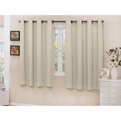 Cortina 2,80x1,30 Sala Quarto Cozinha Blackout Corta Luz Cor: Areia