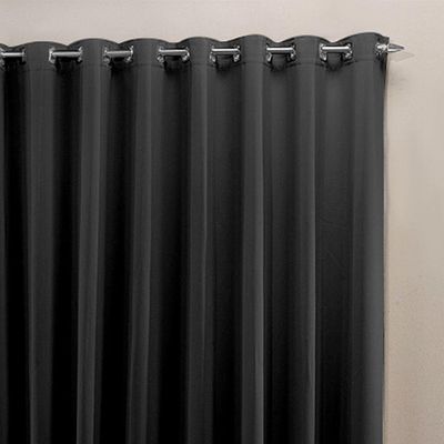 Cortina 6,00x2,50 Sala Quarto Cozinha Blackout Corta Luz Cor: Preto