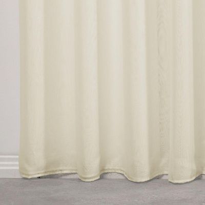 Cortina 2,80x2,50 Sala Quarto Cozinha Varão Voil Duplo Cor:pérola