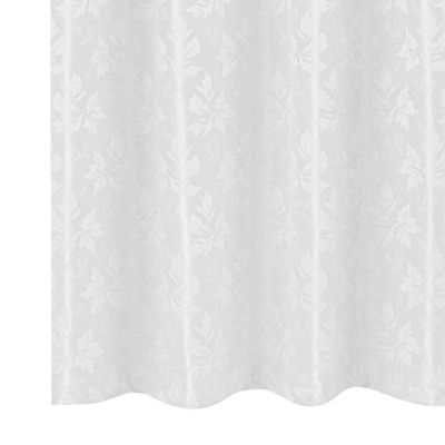 Cortina 3,00x2,60 Sala Quarto Cozinha Varão Tecido Jacquard Cor:branco