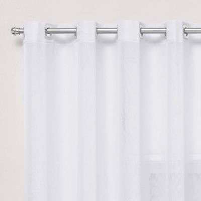 Cortina 6,00x2,50 Sala Quarto Cozinha Varão Voil Duplo Cor:pérola