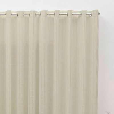 Cortina 2,80x1,80 Sala Quarto Cozinha Varão Voil Microfibra Cor:xadrez Bege