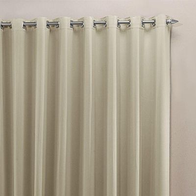 Cortina 3,00x2,50 Sala Quarto Cozinha Voil Blackout Tecido Cor: Areia