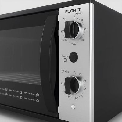 Forno Elétrico Bancada Top 40 Inox 40 Litros Fogatti Black 110v