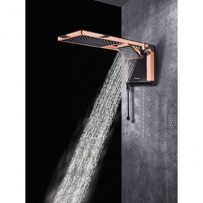 Chuveiro Lorenzetti Acqua Duo Ultra Eletrônico Preto/rose Gold 220v