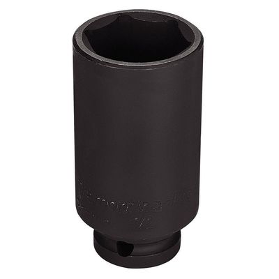 Soquete De Impacto Sextavado Longo Em Aço Cromo Molibdênio 30 Mm - Encaixe 1/2'' Pro