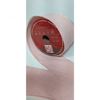 Fita Decorativa Juta Rosa Ft046