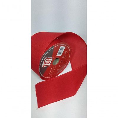 Fita Decorativa Vermelha Lisa 7Cm