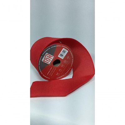 Fita Decorativa Vermelha Lisa 7Cm