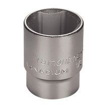 """Soquete Sextavado Em Aço Cromo Vanádio 23 Mm - Encaixe 1/2"""" Tramontina Pro Tramontina"""