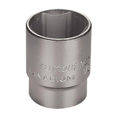 """Soquete Sextavado Em Aço Cromo Vanádio 23 Mm - Encaixe 1/2"""" Tramontina Pro Tramontina"""