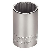 """Soquete Estriado Em Aço Cromo Vanádio 18 Mm - Encaixe 1/2"""" Tramontina Pro Tramontina"""