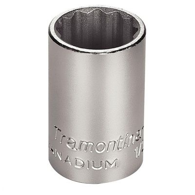 """Soquete Estriado Em Aço Cromo Vanádio 18 Mm - Encaixe 1/2"""" Tramontina Pro Tramontina"""