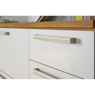 Kit De Cozinha 2 Peças Burguesa (1 Armário + 1 Balcão) C2p23 Freijo-grafite-nesher