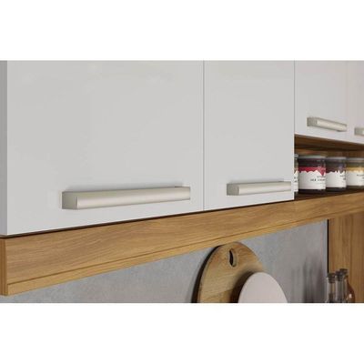 Kit De Cozinha 2 Peças Burguesa (1 Armário + 1 Balcão) C2p23 Freijo-grafite-nesher