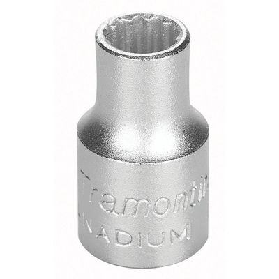 """Soquete Estriado Em Aço Cromo Vanádio 7 Mm - Encaixe 3-8"""" Tramontina Pro Tramontina"""