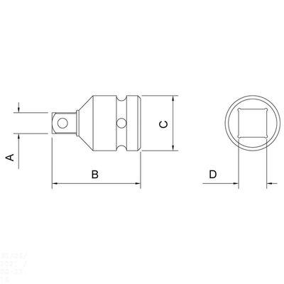 """Adaptador Para Soquetes De Impacto - Encaixe 3-4"""" F X 1-2"""" M Tramontina"""
