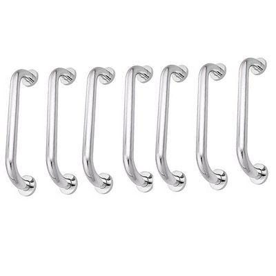 Alça De Apoio Barra 30cm Inox Kit 7 Unidades Idoso Cadeirante Banheiro Box