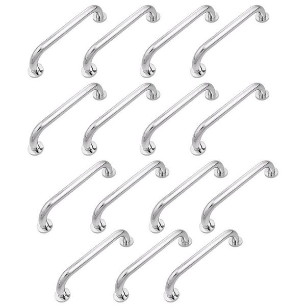 Alça De Apoio Barra 30cm Inox Kit 15 Uni Suporte Idoso Banheiro Box Corrimao Acessibilidade