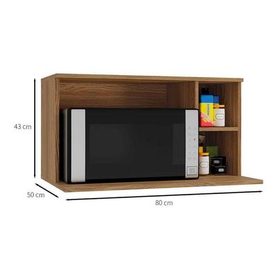 Nicho De Cozinha Modulado Botanic M639 P- Microondas Nogueira - Kappesberg