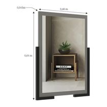 Espelheira Para Banheiro 46cm Multimóveis Cr10109 Cimento Cimento