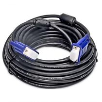 Cabo Para Monitor E Projetor Vga Db15 Com Filtro 5 Metros Preto