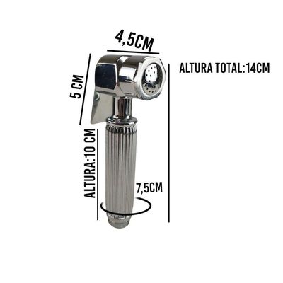 Ducha Higienica Chuveirinho Lavabo Intimo Metal Luxo Suporte