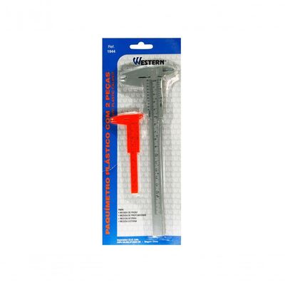 Paquimetro Plastico Western 2Pcs Gde-Peq Blister