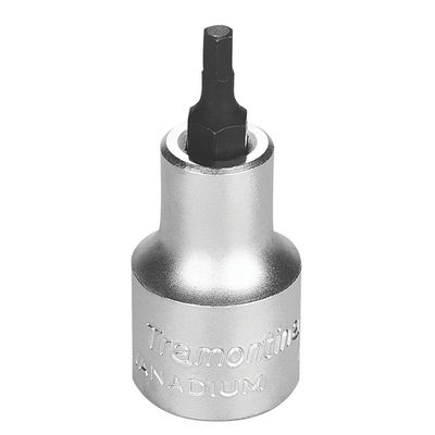 Soquete Em Aço Cromo Vanádio Ponta Hexagonal 4 Mm - Encaixe 1/2" Tramontina