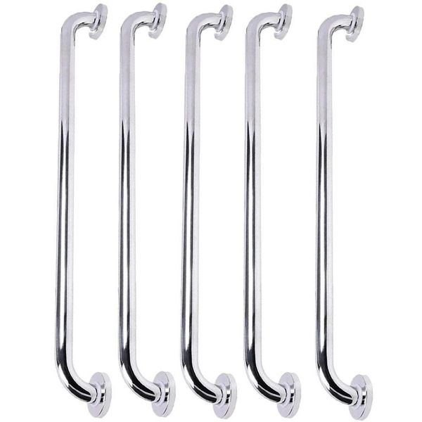Alça Barra De Apoio Inox Kit 5 Uni Suporte Gestante Idoso Criança Corrimao Casa Banheiro Casa Box