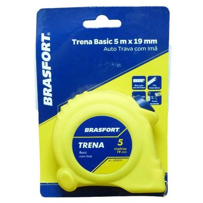Trena Basic Brasfort 5 Mts Ponta Magnética Com Auto Trava
