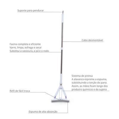 Mop Simplo Slim Esponja Com Sistema De Prensa