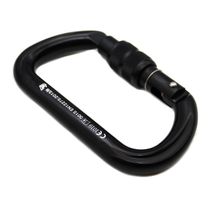 Mosquetão Sideup Alumínio Oval Trava Rosca 25kn Ce Preto