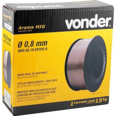 Arame Para Solda Mig 0,8mm 15kg - Vonder