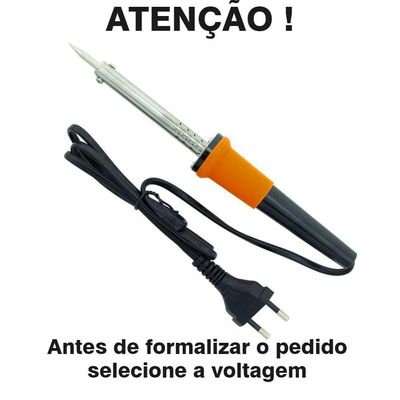Kit Ferro De Solda Com 1 Tubete Estanho Com Resina 220v 30w