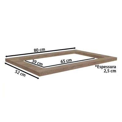 Módulo Cozinha Kappesberg Lótus Tampo E608 80cm P- Cooktop Nogueira