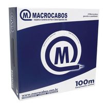 Cabo Coaxial Rf 4Mm+Bipolar Alimentacao Externa 2X26Awg 85% De Malha 100 Metros Branco