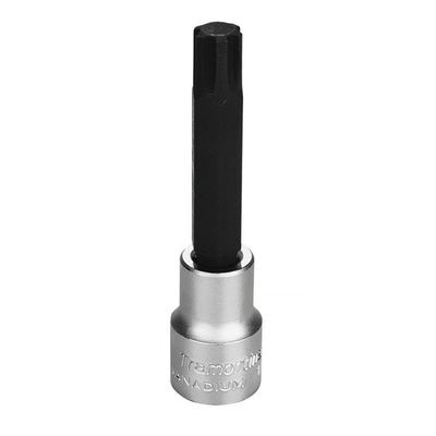 """Soquete Longo Em Aço Cromo Vanádio Ponta Ribe 12 Mm - Encaixe 1/2"""" Tramontina"""