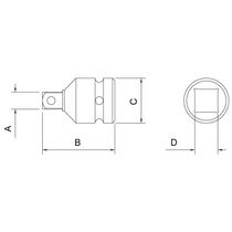 """Adaptador Para Soquetes De Impacto - Encaixe 1/2"""" F X 3/4"""" M Tramontina Pro Tramontina"""