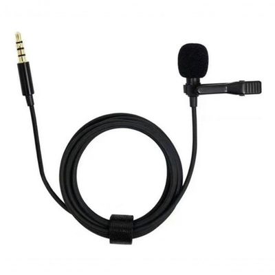 Mini Microfone De Lapela Com Presilha Omnidirecional