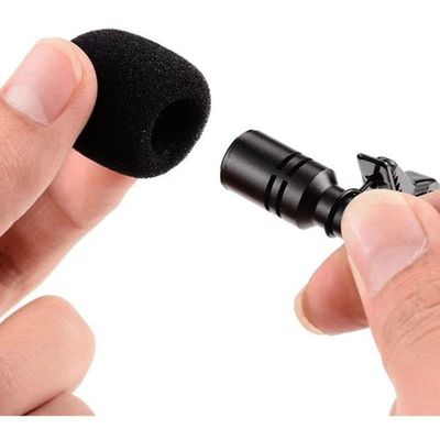 Mini Microfone De Lapela Com Presilha Omnidirecional