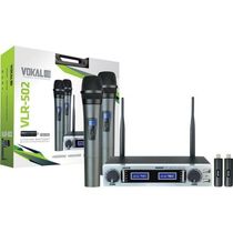Microfone De Mão Duplo Vlr-502 Cromado Vokal