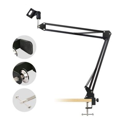 Braço Articulado Suporte de Microfone Mesa Profissional Lorben GT812